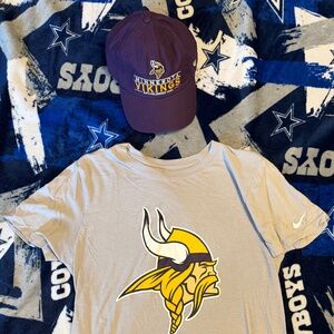 Vikings set Hat and Shirt Size small